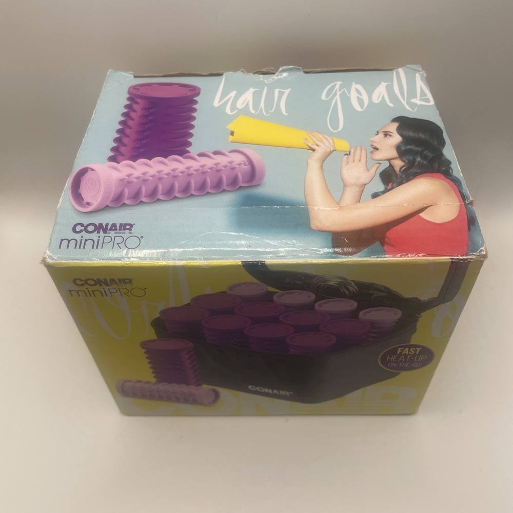 CONAIR Mini Pro Ceramic Hot 12 Rollers Travel #HS29TR Pageant Works Great!